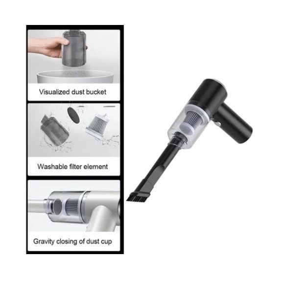 Mini Aspirador De Pó Automotivo Profissional 120W Sem Fio Recarregável - Loja Ammix