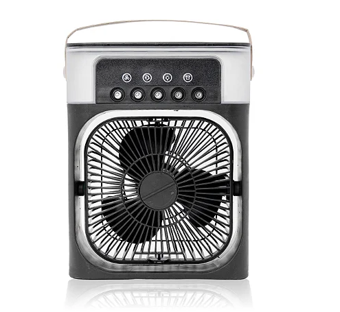 Ventilador Portátil Iluminação Umidificador Climatizador USB De Mesa Loja Ammix