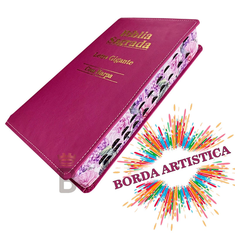 Kit 2 Bibles Holy Letter Giant C/ Harp-Luxury-Black and Pink - Tam - 14x21 cm Loja Ammix