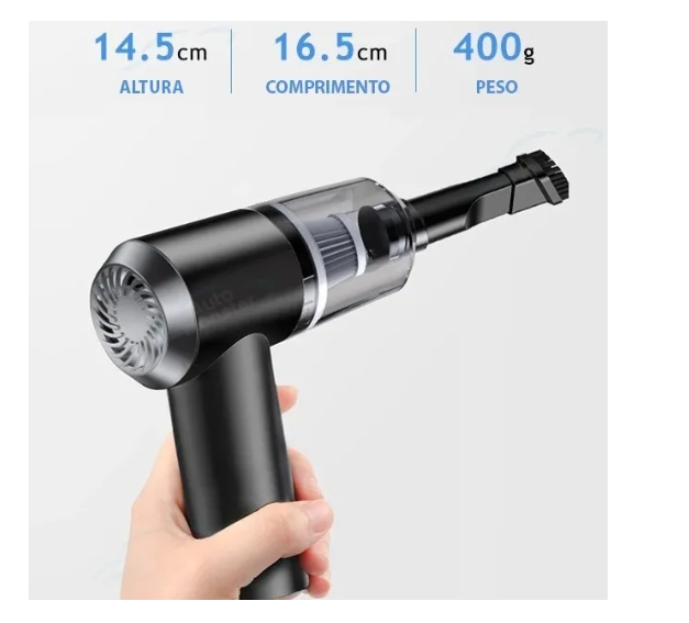 Mini Aspirador De Pó Automotivo Profissional 120W Sem Fio Recarregável - Loja Ammix