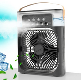 Ventilador Portátil Iluminação Umidificador Climatizador USB De Mesa Loja Ammix