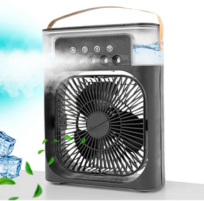 Ventilador Portátil Iluminação Umidificador Climatizador USB De Mesa Loja Ammix