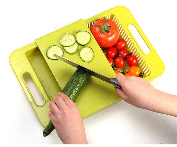 Sink drain cutting board & Plastic cutting board & Fruit plate kitchen tools - Loja Ammix