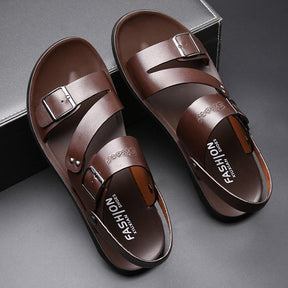 Sandália de Couro Masculina - Loja Ammix