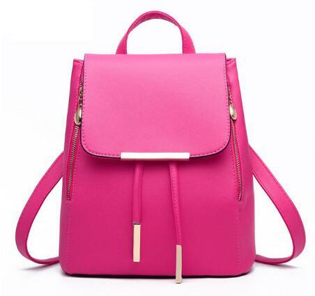 Women Backpack High Quality PU Leather Mochila Escolar School Bags For Teenagers Girls Top-handle Backpacks Herald Fashion - Loja Ammix