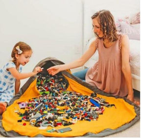 Portable Kids Toy Storage Bag And Play Mat Lego Toys Organizer Bin Box Baby Fashion Practical Storage Bags EJ880524 - Loja Ammix