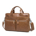 Factory wholesale men Handbag Shoulder leather briefcase bag business casual leather shoulder bag man - Loja Ammix