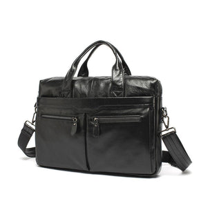 Factory wholesale men Handbag Shoulder leather briefcase bag business casual leather shoulder bag man - Loja Ammix