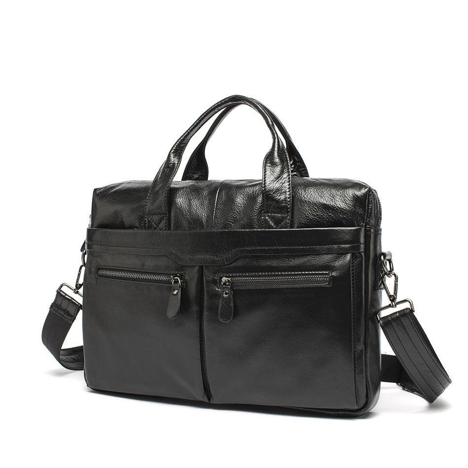 Factory wholesale men Handbag Shoulder leather briefcase bag business casual leather shoulder bag man - Loja Ammix
