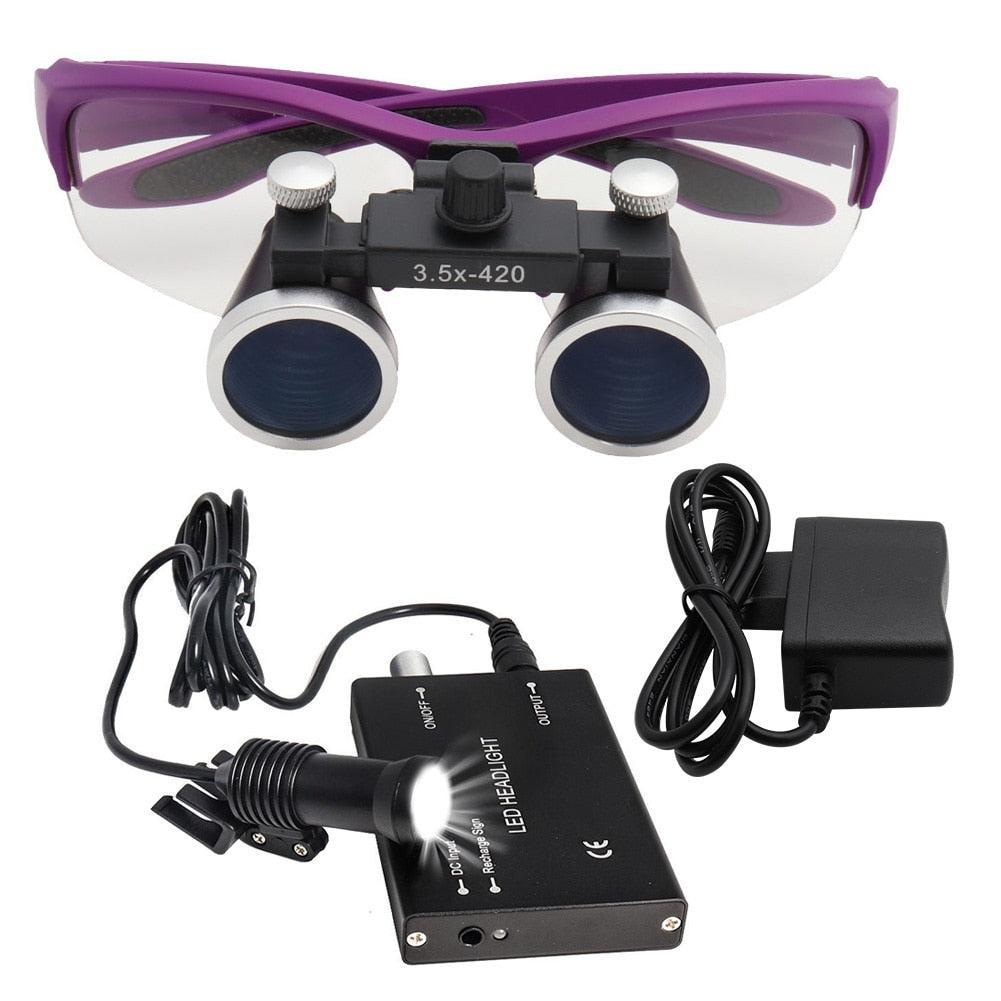Lupa Dental Binocular Médico 2.5/3.5x420 - Loja Ammix