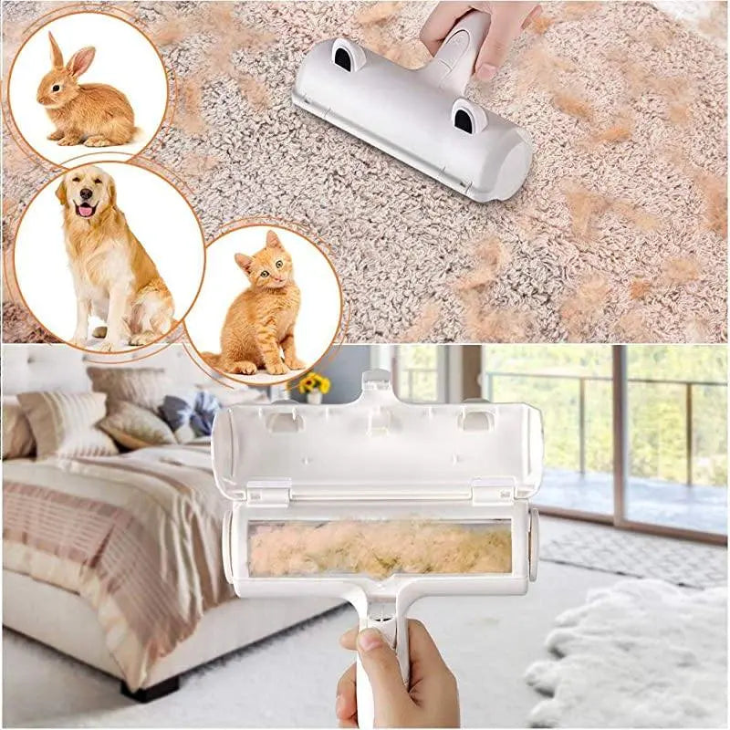 Pet Hair Remover Roller Removing Cat Dog Hair From Furniture Sofa Carpets Cleaning Pet Hair Remover Reusable Cleaning Lint Brush - Loja Ammix