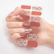 Four Sorts of Nail Stickers Fashion Nail Wraps Self Adhesive Manicure Decoracion Nail Strips Nail Sticker Set Nail Art - Loja Ammix