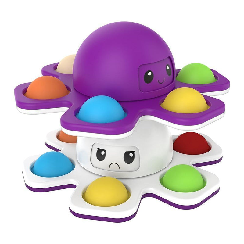 Octopus Press Bubble Gyro Fingertip Spinner Push Bubble Toy for Kids Children Stress Reliever Decompression Hand Desktop Toys - Loja Ammix