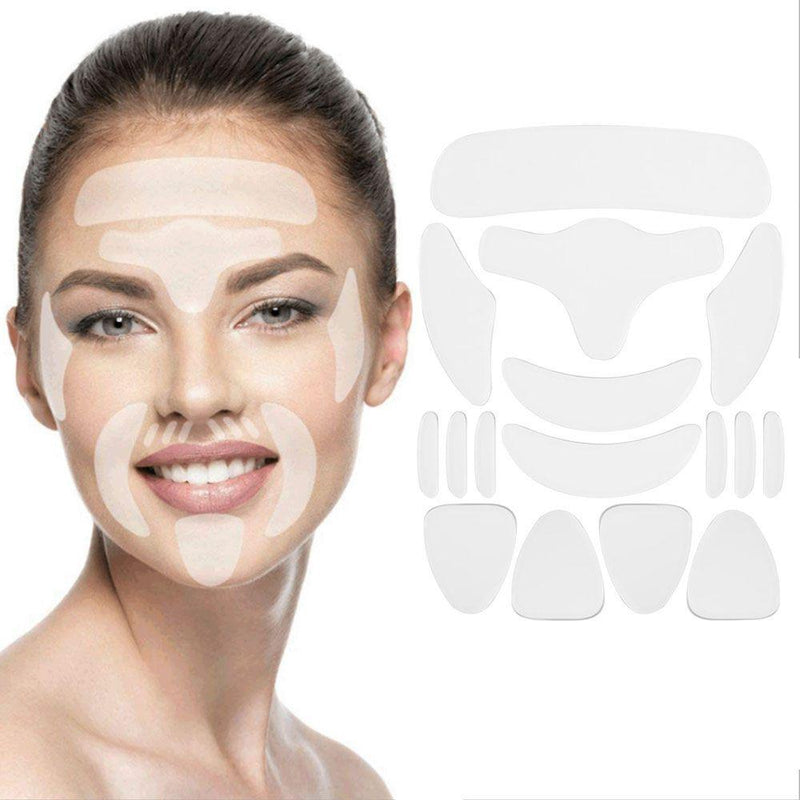 Women Reusable Silicone Wrinkle Removal Sticker Face Forehead Neck Eye Sticker Pad Anti Wrinkle Aging Skin Lifting Care Patch - Loja Ammix