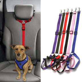 Pet Products Universal Practical Cat Dog Safety Adjustable Car Seat Belt Harness Leash Puppy Seat-belt Travel Clip Strap Leads - Loja Ammix