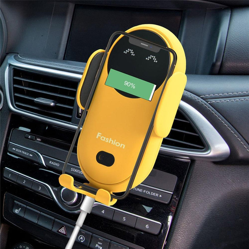 Carregador Inteligente sem Fio com Suporte de Telefone para Carro - Loja Ammix