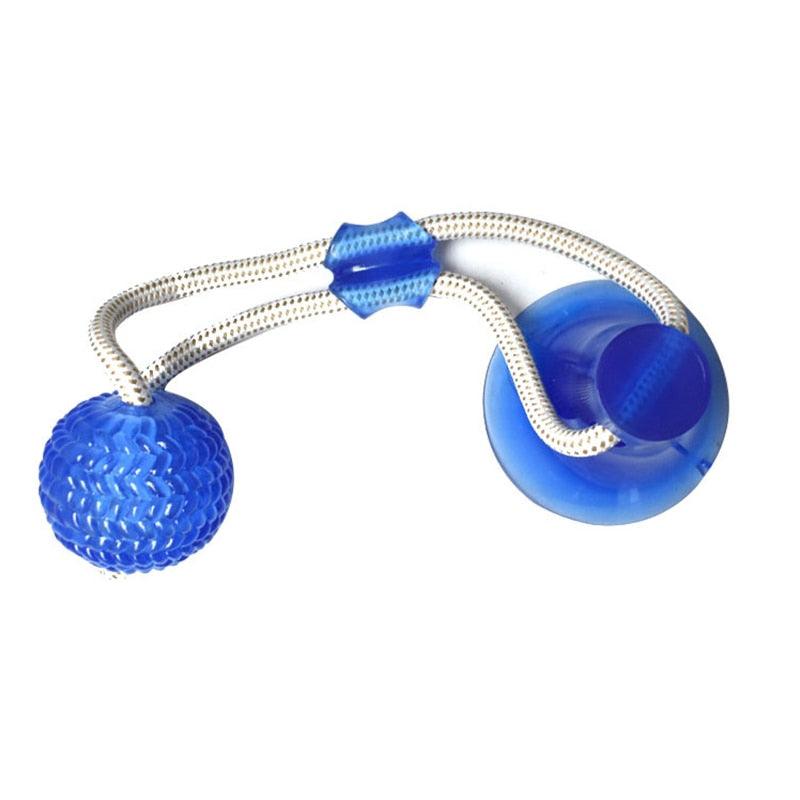 Dog Toys Pet Puppy Interactive Suction Cup Push TPR Ball Toys Molar Bite Toy Elastic Ropes Dog Tooth Cleaning Chewing Supplies - Loja Ammix