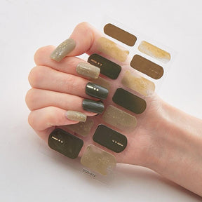 Four Sorts of Nail Stickers Fashion Nail Wraps Self Adhesive Manicure Decoracion Nail Strips Nail Sticker Set Nail Art - Loja Ammix