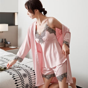 Conjunto de Pijama de Seda - Loja Ammix