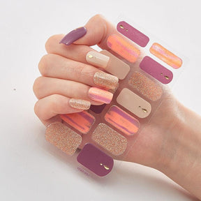 Four Sorts of Nail Stickers Fashion Nail Wraps Self Adhesive Manicure Decoracion Nail Strips Nail Sticker Set Nail Art - Loja Ammix