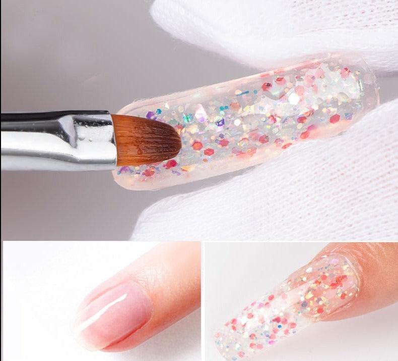 Mobray Poly Nail Gel Set 6W LED Lamp Full Manicure Set Quick Extension Nail Kit Gel Building Poly UV Gels Set For Nails Tool Kit - Loja Ammix