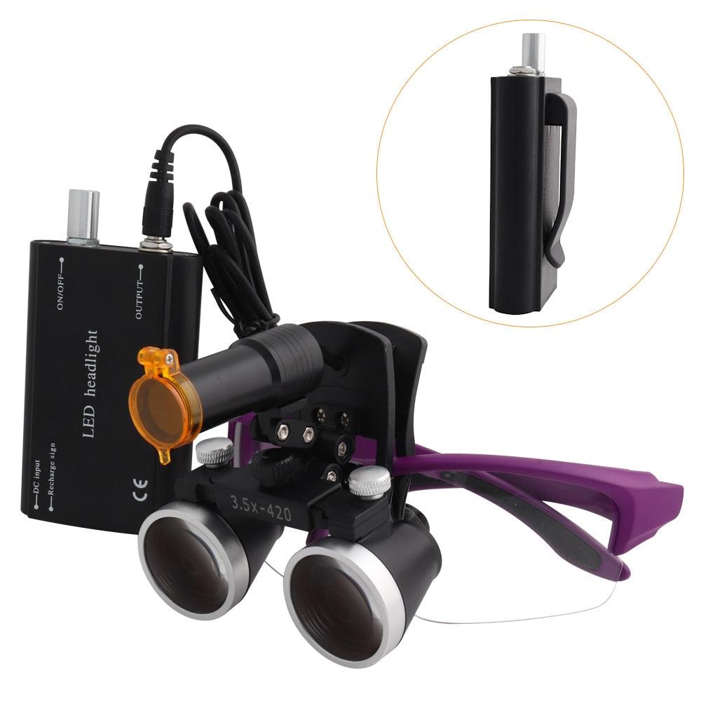 Lupa Dental Binocular Médico 2.5/3.5x420 - Loja Ammix