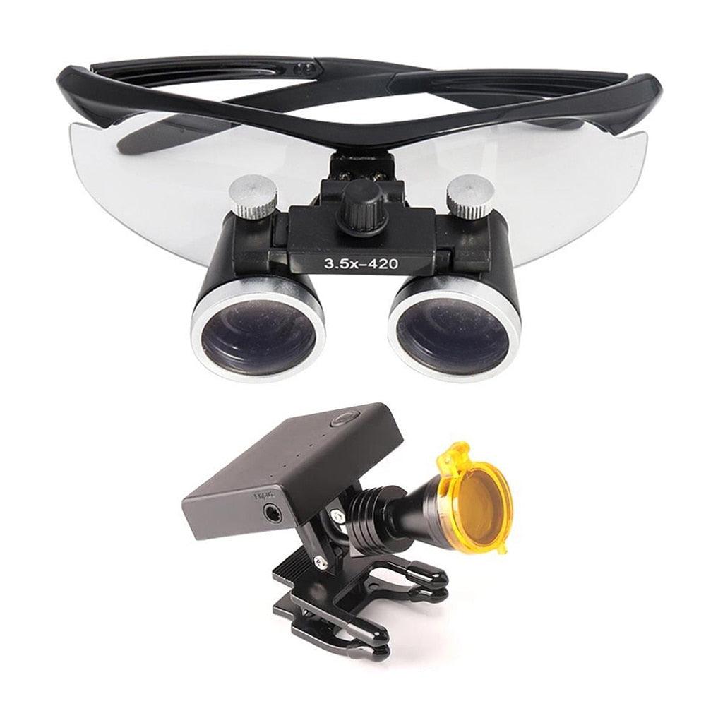 Lupa Dental Binocular Médico 2.5/3.5x420 - Loja Ammix