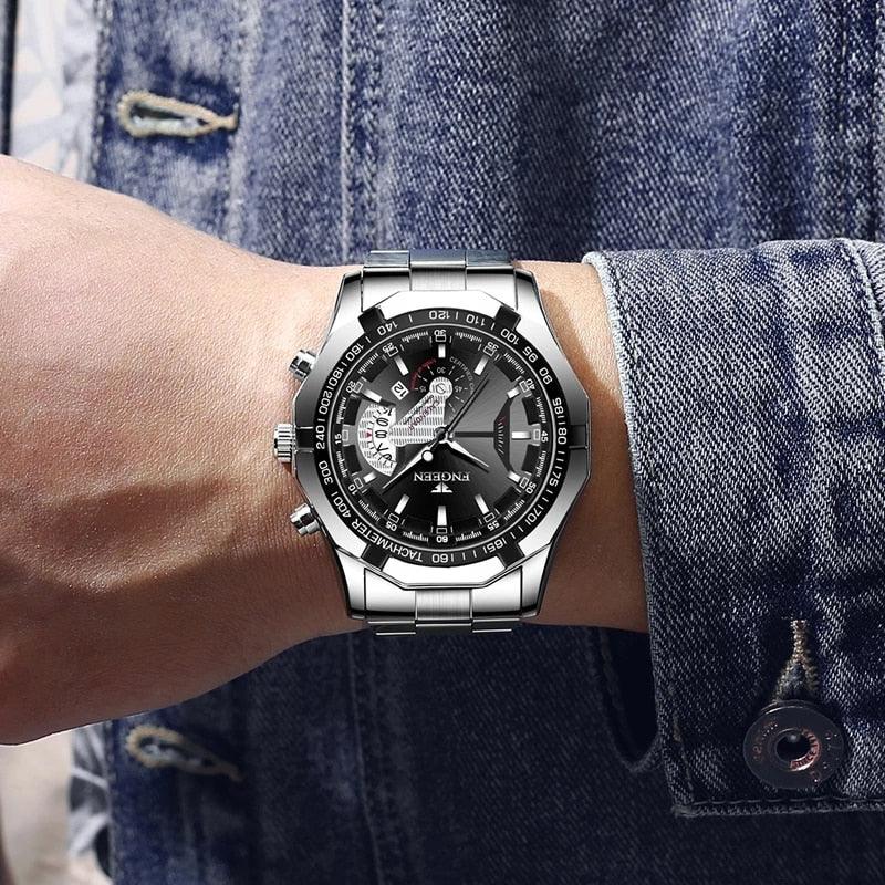 Relógio Masculino de Aço Inoxidável - Loja Ammix
