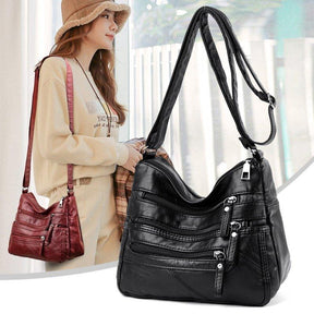 Bolsa de Ombro Feminina de Couro Designer de Luxo - Loja Ammix