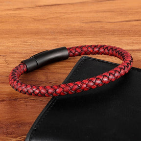 Pulseira de Couro Masculina Simples - Loja Ammix