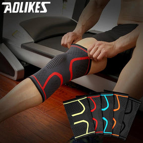 1PCS Fitness Running Cycling Knee Support Braces Elastic Nylon Sport Compression Knee Pad Sleeve for Basketball Volleyball - Loja Ammix