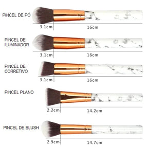 Conjunto de Pincéis de Mármore de 10 peças - Loja Ammix