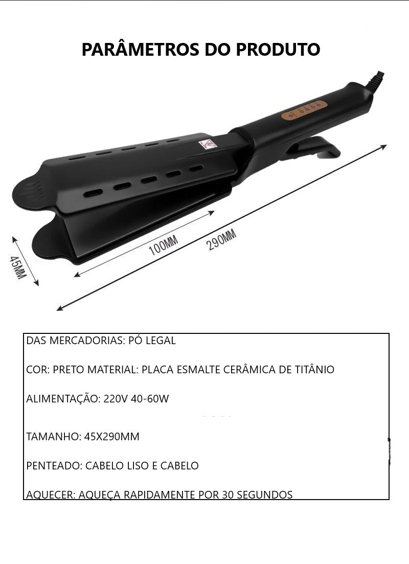 Prancha de Cerâmica Turmalina Ionic Flat Iron Alisador de Cabelo - Loja Ammix