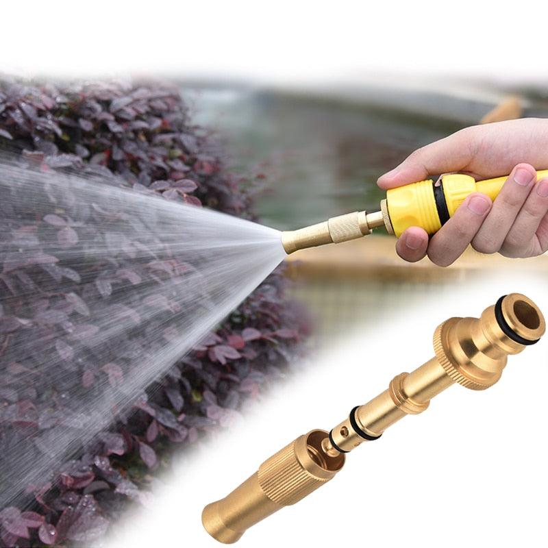 Spray Nozzle Water Gun Brass High Pressure Direct Spray пистолет Quick Connector Home Hose Adjustable Pressure Garden Sprinkler - Loja Ammix