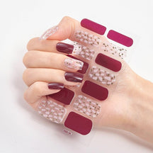 Four Sorts of Nail Stickers Fashion Nail Wraps Self Adhesive Manicure Decoracion Nail Strips Nail Sticker Set Nail Art - Loja Ammix