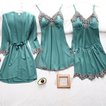 Conjunto de Pijama de Seda - Loja Ammix