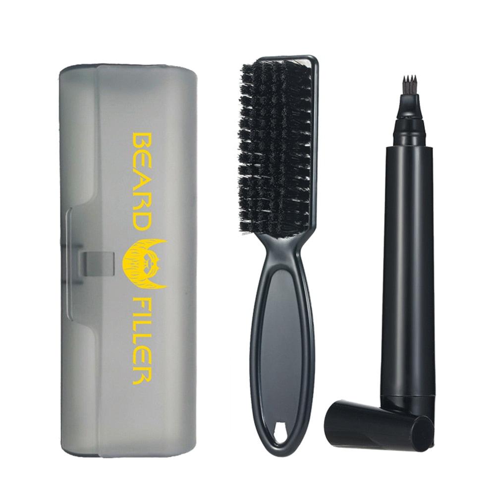 Men Beard Growth Pen Facial Hair Moustache Repair Shape Regrowth Pen Beard Enhancer Nourish Shaping Anti Hair Loss Styling Kit - Loja Ammix