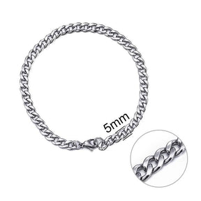 Pulseira de Corrente Masculina Aço Inoxidável - Loja Ammix