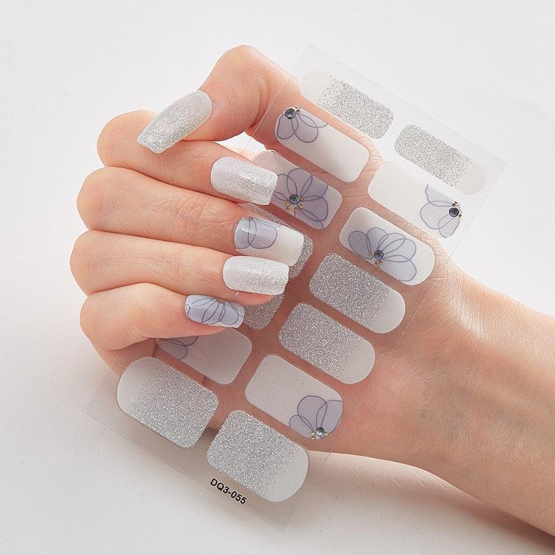 Four Sorts of Nail Stickers Fashion Nail Wraps Self Adhesive Manicure Decoracion Nail Strips Nail Sticker Set Nail Art - Loja Ammix