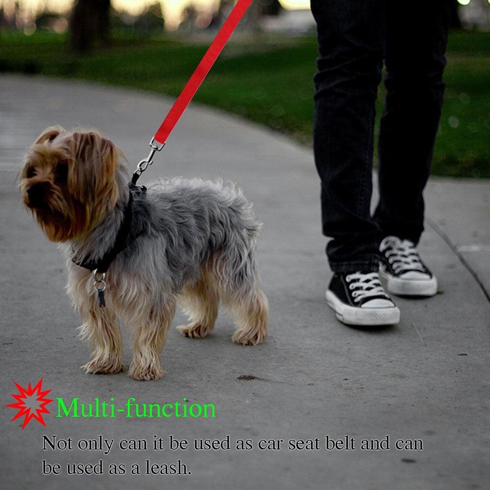 Pet Products Universal Practical Cat Dog Safety Adjustable Car Seat Belt Harness Leash Puppy Seat-belt Travel Clip Strap Leads - Loja Ammix