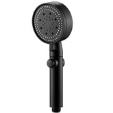 Shower Head Water Saving Black 5 Mode Adjustable High Pressure Shower One-key Stop Water Massage Eco Shower Bathroom Accessories - Loja Ammix