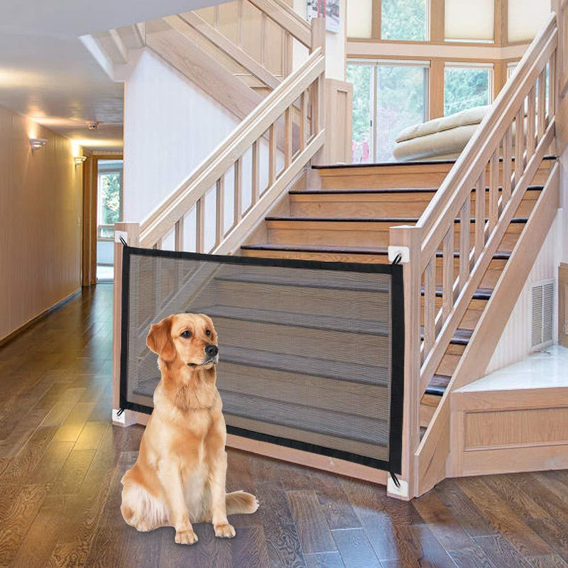 Dog Gate Ingenious Mesh Dog Fence For Indoor and Outdoor Safe Pet Dog gate Safety Enclosure Pet supplies Dropshipping - Loja Ammix