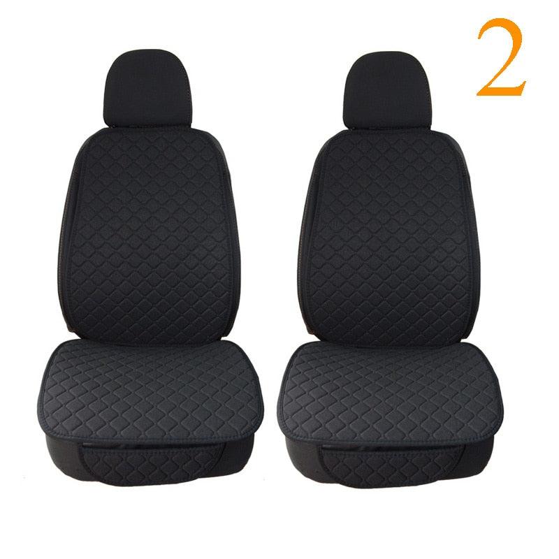 Car Seat Cover Protector Linen Front Rear Back Flax Automobile Cushion Universal Pad Mat Backrest Auto Car Accessories Interior - Loja Ammix