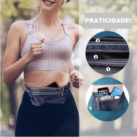 Pochete Esportiva Impermeável Slim Fitness - Loja Ammix