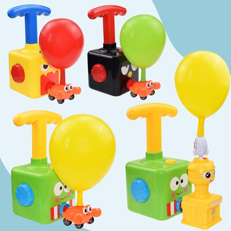NEW Rocket Balloon Launch Tower Toy Puzzle Fun Education Inertia Air Power Balloon Car Science Experimen Toys for Children Gift - Loja Ammix