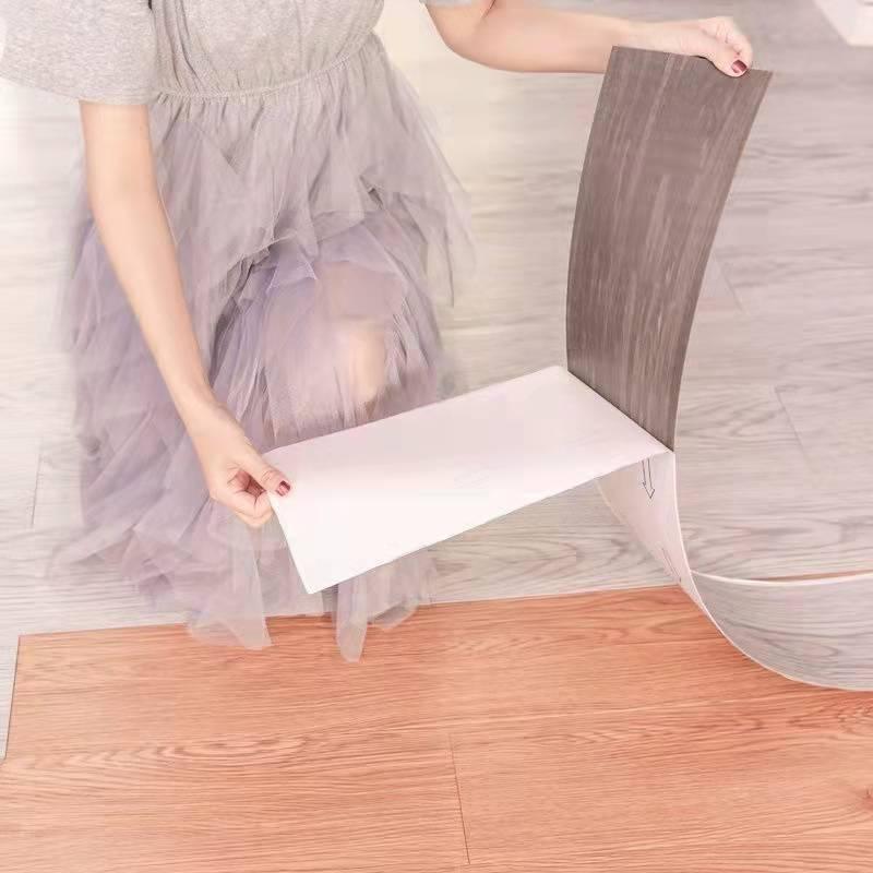Thickened Floor Wallpaper Self-adhesive Wood Imitation Wallpaper 3D Effect Wood Floor Living Bedroom Stickers Decor Wallpaper - Loja Ammix