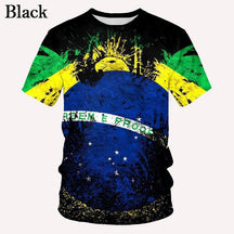 Camisa Unissex Casual Bandeira do Brasil 3D - Loja Ammix