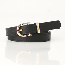 2022 Women Belts New PU Leather Simple Metal Buckle Belt Girls Dress Jean Pants Waistband Belts for Lady Luxury Designer Brand - Loja Ammix