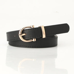 2022 Women Belts New PU Leather Simple Metal Buckle Belt Girls Dress Jean Pants Waistband Belts for Lady Luxury Designer Brand - Loja Ammix