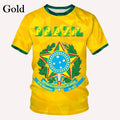 Camisa Unissex Casual Bandeira do Brasil 3D - Loja Ammix